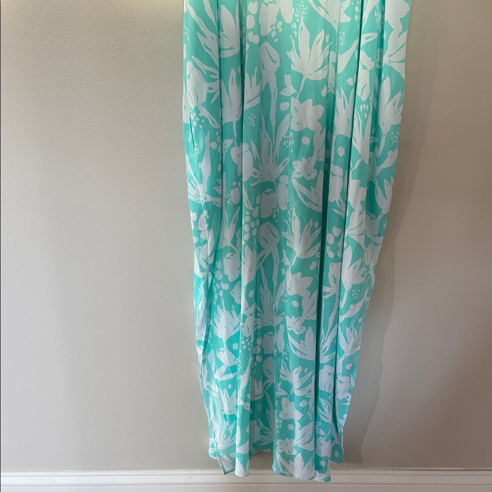 Floral Aqua Chemise - Picture 3 of 4